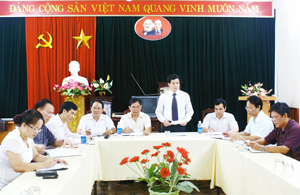 Đồng chí  Hoàng Minh Tuấn, UVBTV, Trưởng Ban Tổ chức Tỉnh ủy và lãnh đạo Ban Tổ chức Tỉnh ủy triển khai nhiệm vụ công tác chuyên môn.


